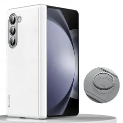 Phone Case For Samsung Galaxy Z Fold 5 Z Fold 4 Back Cover Magnetic Adsorption Support Wireless Charging Shockproof Retro PC PU Leather