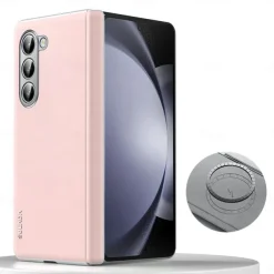 Phone Case For Samsung Galaxy Z Fold 5 Z Fold 4 Back Cover Magnetic Adsorption Support Wireless Charging Shockproof Retro PC PU Leather