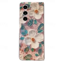 Phone Case For Samsung Galaxy Z Fold 6 Z Fold 5 Z Fold 4 Z Fold 3 Back Cover Ultra Thin Shockproof Flower Floral TPU