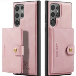 Phone Case For Samsung Galaxy S25 S24 S24 FE S23 S22 S21 Ultra Plus A55 5G A35 5G A15 A14 Back Cover with Stand Holder Magnetic Support Wireless Charging Retro TPU PC PU Leather