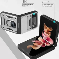 Phone Case For Samsung Galaxy Z Flip 7 Z Flip 5 Z Flip 4 Z Flip 3 Heavy Duty Ring Holder Dustproof Shockproof Solid Colored TPU