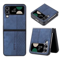 Phone Case For Samsung Galaxy Z Flip 7 Z Flip 6 Z Flip 5 Z Flip 4 Z Flip 3 Leather Flip Shockproof Solid Colored PC PU Leather