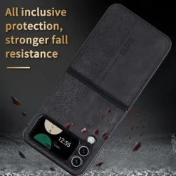 Phone Case For Samsung Galaxy Z Flip 7 Z Flip 6 Z Flip 5 Z Flip 4 Z Flip 3 Leather Flip Shockproof Solid Colored PC PU Leather