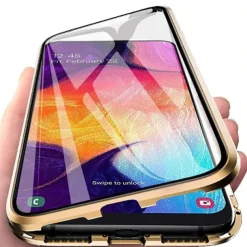 Phone Case For Samsung Galaxy S25 S24 S23 S22 S21 FE S21 Ultra Plus A14 A34 A54 A53 Full Body Case Magnetic Adsorption with Screen Protector Magnetic Full Body Protective Transparent Tempered Glass