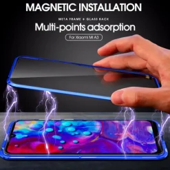 Phone Case For Samsung Galaxy S25 S24 S23 S22 S21 FE S21 Ultra Plus A14 A34 A54 A53 Full Body Case Magnetic Adsorption with Screen Protector Magnetic Full Body Protective Transparent Tempered Glass