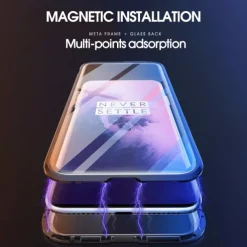 Phone Case For Samsung Galaxy S25 S24 S23 S22 S21 FE S21 Ultra Plus A14 A34 A54 A53 Full Body Case Magnetic Adsorption with Screen Protector Magnetic Full Body Protective Transparent Tempered Glass