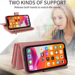 Phone Case For Samsung Galaxy S25 S24 S23 S23 FE S22 S21 Ultra Plus A55 5G A35 5G A25 A15 Wallet Case Zipper Full Body Protective with Wrist Strap Retro TPU PU Leather