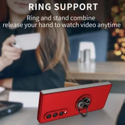 Phone Case For Samsung Galaxy Z Fold 7 Z Fold 6 Z Fold 5 Z Fold 4 Z Fold 3 Full Body Case Flip Ring Holder Dustproof Solid Colored TPU