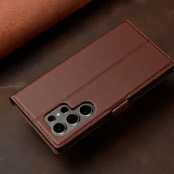 Phone Case For Samsung Galaxy S25 S24 S23 S23 FE S22 S21 Ultra Plus A55 5G A35 5G A15 A14 Back Cover Wallet Case with Stand Holder Magnetic Card Slot Retro TPU PU Leather