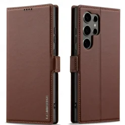 Phone Case For Samsung Galaxy S25 S24 S23 S23 FE S22 S21 Ultra Plus A55 5G A35 5G A15 A14 Back Cover Wallet Case with Stand Holder Magnetic Card Slot Retro TPU PU Leather