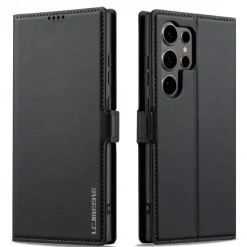 Phone Case For Samsung Galaxy S25 S24 S23 S23 FE S22 S21 Ultra Plus A55 5G A35 5G A15 A14 Back Cover Wallet Case with Stand Holder Magnetic Card Slot Retro TPU PU Leather