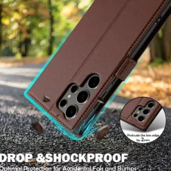 Phone Case For Samsung Galaxy S25 S24 S23 S23 FE S22 S21 Ultra Plus A55 5G A35 5G A15 A14 Back Cover Wallet Case with Stand Holder Magnetic Card Slot Retro TPU PU Leather