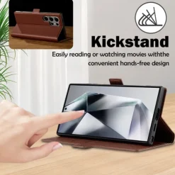 Phone Case For Samsung Galaxy S25 S24 S23 S23 FE S22 S21 Ultra Plus A55 5G A35 5G A15 A14 Back Cover Wallet Case with Stand Holder Magnetic Card Slot Retro TPU PU Leather