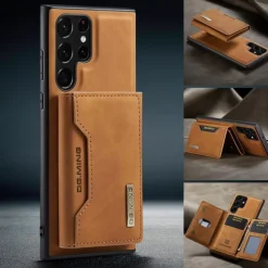 Phone Case For Samsung Galaxy S25 S24 S23 S22 Plus Ultra S23 FE A55 5G A35 5G A15 A14 A34 Wallet Case Wallet Magnetic Full Body Protective PU Leather