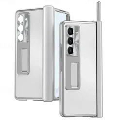 Phone Case For Samsung Galaxy Z Fold 7 Z Fold 6 Z Fold 5 Z Fold 4 Z Fold 3 Back Cover with Stand Holder with Screen Protector Pencil Holder Aluminum Alloy