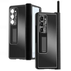 Phone Case For Samsung Galaxy Z Fold 7 Z Fold 6 Z Fold 5 Z Fold 4 Z Fold 3 Back Cover with Stand Holder with Screen Protector Pencil Holder Aluminum Alloy
