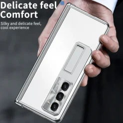 Phone Case For Samsung Galaxy Z Fold 7 Z Fold 6 Z Fold 5 Z Fold 4 Z Fold 3 Back Cover with Stand Holder with Screen Protector Pencil Holder Aluminum Alloy