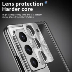 Phone Case For Samsung Galaxy Z Fold 7 Z Fold 6 Z Fold 5 Z Fold 4 Z Fold 3 Back Cover with Stand Holder with Screen Protector Pencil Holder Aluminum Alloy