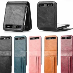 Phone Case For Samsung Galaxy Z Flip 7 Z Flip 6 Z Flip 5 Z Flip 4 Z Flip 3 Full Body Case Dustproof Shockproof Solid Colored PU Leather