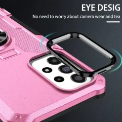 Phone Case For Samsung Galaxy S24 S24 FE S23 S22 S21 Ultra Plus A55 5G A35 5G A25 A15 A34 Back Cover Ring Holder Magnetic Shockproof Retro PC