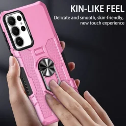 Phone Case For Samsung Galaxy S24 S24 FE S23 S22 S21 Ultra Plus A55 5G A35 5G A25 A15 A34 Back Cover Ring Holder Magnetic Shockproof Retro PC