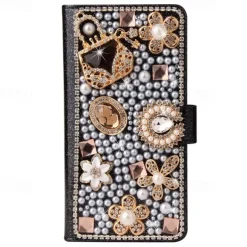Phone Case For Samsung Galaxy S25 S24 S23 S22 S21 Ultra Plus A55 5G A35 5G A25 A15 A14 Wallet Case Glitter Shine Dustproof Kickstand Glitter Shine PU Leather