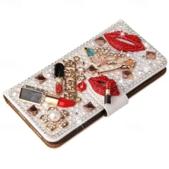 Phone Case For Samsung Galaxy S25 S24 S23 S22 S21 Ultra Plus A55 5G A35 5G A25 A15 A14 Wallet Case Glitter Shine Dustproof Kickstand Glitter Shine PU Leather