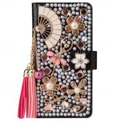 Phone Case For Samsung Galaxy S25 S24 S23 S22 S21 Ultra Plus A55 5G A35 5G A25 A15 A14 Wallet Case Glitter Shine Dustproof Kickstand Glitter Shine PU Leather