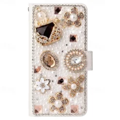Phone Case For Samsung Galaxy S25 S24 S23 S22 S21 Ultra Plus A55 5G A35 5G A25 A15 A14 Wallet Case Glitter Shine Dustproof Kickstand Glitter Shine PU Leather
