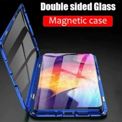 Phone Case For Samsung Galaxy S25 S24 S23 Ultra Plus S22 Plus Ultra A14 A34 A54 A53 A33 A13 Magnetic Adsorption with Screen Protector Transparent Magnetic Transparent Tempered Glass Metal