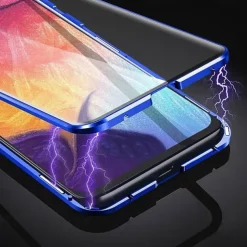 Phone Case For Samsung Galaxy S25 S24 S23 Ultra Plus S22 Plus Ultra A14 A34 A54 A53 A33 A13 Magnetic Adsorption with Screen Protector Transparent Magnetic Transparent Tempered Glass Metal