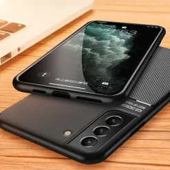 Phone Case For Samsung Galaxy S25 S24 S23 S22 S21 FE S21 Ultra Plus A54 S20 A32 A52 Back Cover Leather Ultra-thin Support Wireless Charging Shockproof Solid Colored TPU PU Leather