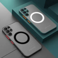 Phone Case For Samsung Galaxy S25 S24 S23 S23 FE S22 S21 Ultra Plus A55 5G A35 5G A25 A15 With Magsafe Full Body Protective Shockproof PC