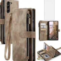 Phone Case For Samsung Galaxy S23 S22 S21 FE S21 Ultra Plus A34 A54 A53 S20 A32 A52 Leather Wallet Case Dustproof Leather Kickstand Solid Colored PU Leather