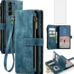 Phone Case For Samsung Galaxy S23 S22 S21 FE S21 Ultra Plus A34 A54 A53 S20 A32 A52 Leather Wallet Case Dustproof Leather Kickstand Solid Colored PU Leather