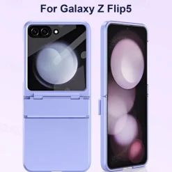 Phone Case For Z Flip 6 Z Flip 5 Back Cover with Screen Protector Shockproof Retro TPU PC