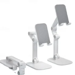 Phone Stand Cell phone tablet universal three-stage foldable lift Flexible Table Desktop Adjustable Cell Smartphone Stand