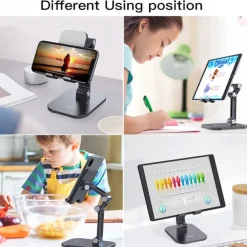 Phone Stand Cell phone tablet universal three-stage foldable lift Flexible Table Desktop Adjustable Cell Smartphone Stand