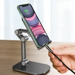 Phone Stand Cell phone tablet universal three-stage foldable lift Flexible Table Desktop Adjustable Cell Smartphone Stand