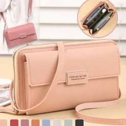 Phone wallet Handbag Small Crossbody Bag for Women Cell Phone Purse Ladies Shoulder Handbags Wallet Purse with Credit Card Slots For iPhone 15 Samsung Univesal Phone Bag