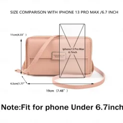 Phone wallet Handbag Small Crossbody Bag for Women Cell Phone Purse Ladies Shoulder Handbags Wallet Purse with Credit Card Slots For iPhone 15 Samsung Univesal Phone Bag