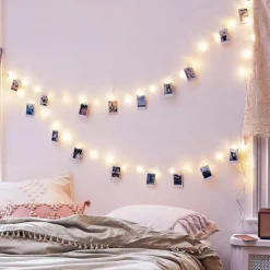 Photo Clip String Lights 10M with 100 Clips LED Fairy Lights for Dorm Party Garland Christmas Decoration Party Wedding Christmas String Lights