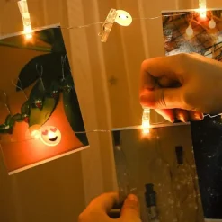 Photo Clip String Lights 10M with 100 Clips LED Fairy Lights for Dorm Party Garland Christmas Decoration Party Wedding Christmas String Lights