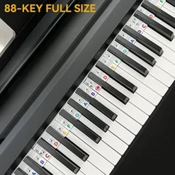 Piano Notes Guide For Beginner Removable Piano Keyboard Note Labels For Learning 88-Key Full Size Made Of Silicone No Need Stickers Reusable For Kids Student