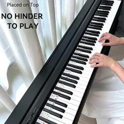 Piano Notes Guide For Beginner Removable Piano Keyboard Note Labels For Learning 88-Key Full Size Made Of Silicone No Need Stickers Reusable For Kids Student
