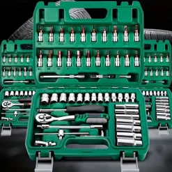 53-Piece Car Repair Toolkit Efficient Durable Tools with Quick Ratchet Wrench - Your DIY Maintenance Companion