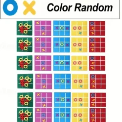 30-piece 30-Piece Felt Tic Tac Toe Family Game Set Mini Board Games for Birthday Party Favors Goodie Bags and End-of-Year Gifts