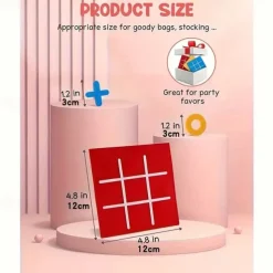 30-piece 30-Piece Felt Tic Tac Toe Family Game Set Mini Board Games for Birthday Party Favors Goodie Bags and End-of-Year Gifts