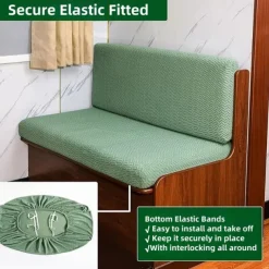 2-Piece RV Dinette Cushion Covers Stretch T-Shaped Sofa Cushion Covers - Elastic Slipcovers for Camper Seats - Durable and Easy to Fit RV Furniture Protection