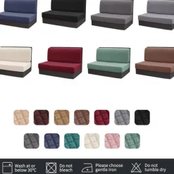 2-Piece RV Dinette Cushion Covers Stretch T-Shaped Sofa Cushion Covers - Elastic Slipcovers for Camper Seats - Durable and Easy to Fit RV Furniture Protection